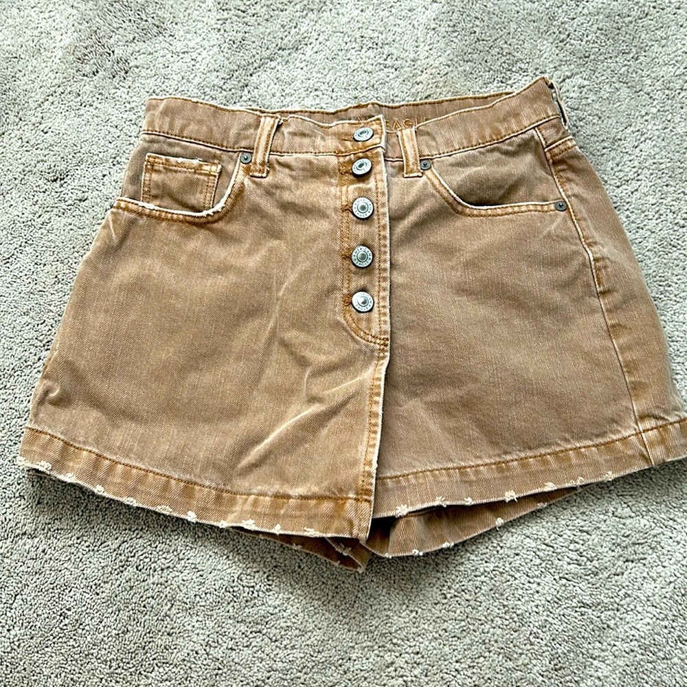 American Eagle Outfitters Tan Button-Fly Shorts